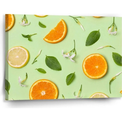 Sablio Obraz Citrus a kvet - 90x60 cm