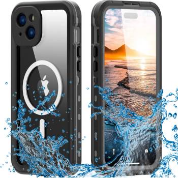 Image 1 of ShellBox Калъф за iPhone 15 Plus - ShellBox Waterproof IP68 MagSafe Case - черен