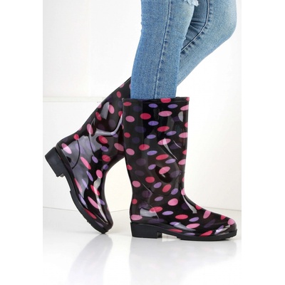 HM Holínky s puntíky vysoké HM-30 – Zboží Mobilmania