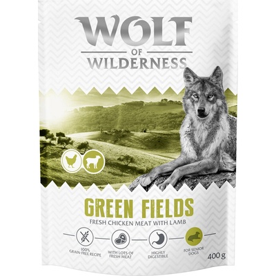 Wolf of Wilderness Senior "Green Fields" jahňacie bez obilnín novinka 400 g
