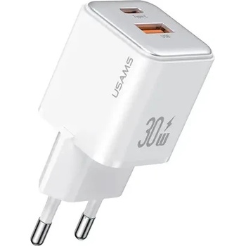 Image 1 of USAMS Бързо зарядно устройство Usams PD30W+QC3.0 A+C Dual-port, бяло (CC189TC02)