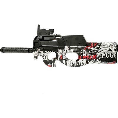 Sunny Blaster P90, воден гел BB пистолет с аксесоари, червен (P90-red)