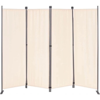 MultiGarden AW-022/4TLG Skládací zahradní a pokojový paraván 4 dílný 167 x 216 cm béžový – Zboží Dáma
