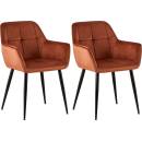 Design Shop Emia samet kovové nohy černé Modrá 2 ks