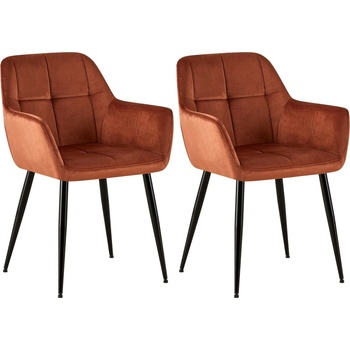 Design Shop Emia samet kovové nohy černé Modrá 2 ks