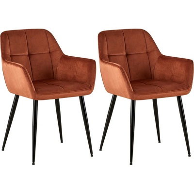 Design Shop Emia samet kovové nohy černé Šedá 2 ks