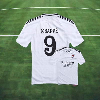 dresyonline futbalový dres MBappé Real Madrid tričko JR biele