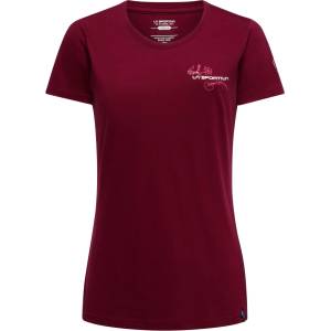La Sportiva Дамска тениска La Sportiva Women's Climb Flower T-Shirt - Redwood / Azalea (916-3496-0514)
