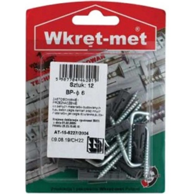 Wkret-met Дюбел с ъгл. кука Ф12 4 БР/БЛ. wkret-met 26511