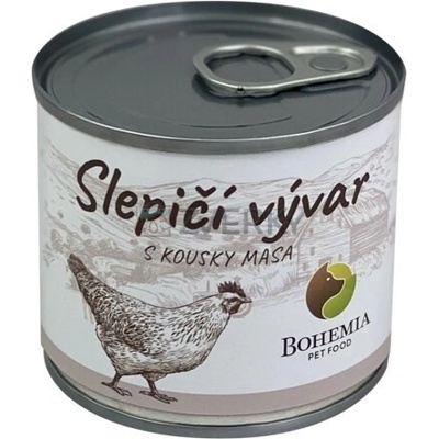 Bohemia Pet Food Slepačí vývar s kúskami mäsa 140 ml