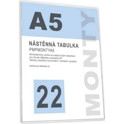 A-Z Reklama CZ Informační nástěnný systém MONTY pro formát A5 – kód PMPMONTYA5
