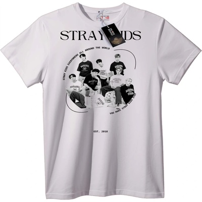 NOONEBRAND Тениска Stray Kids Групата от 2018 - 2XL, White