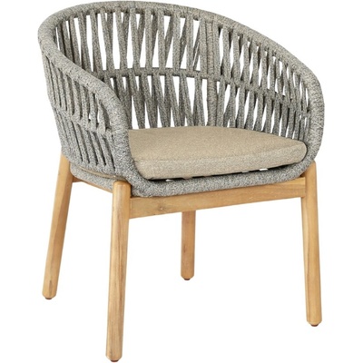 Micadoni Světle hnědá zahradní židle Jondal s výpletem