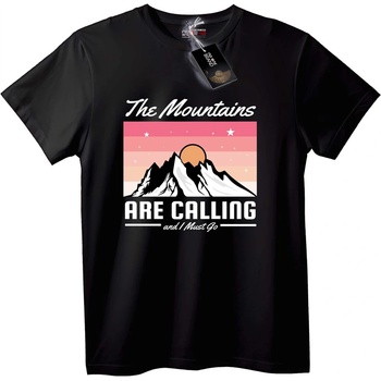 NOONEBRAND Тениска Планините ме викат - 2XL, Black