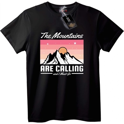 NOONEBRAND Тениска Планините ме викат - 2XL, Black