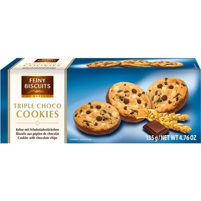 Feiny Biscuits Sušenky s kousky mléčné a bílé čokolády 135 g