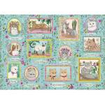 Gibsons - Puzzle Famous Felines - 1 000 piese