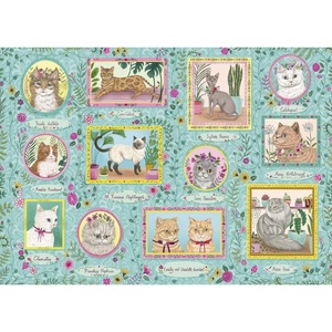 Gibsons - Puzzle Famous Felines - 1 000 piese
