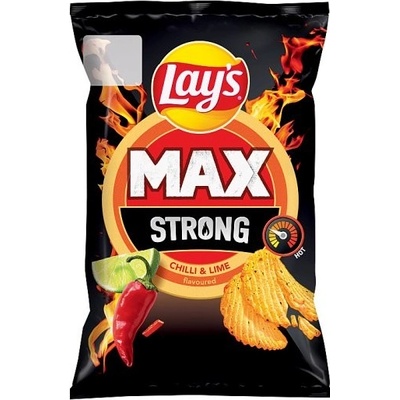 Lay's Max Strong smažené bramborové lupínky s příchutí chilli a limetky 55 g