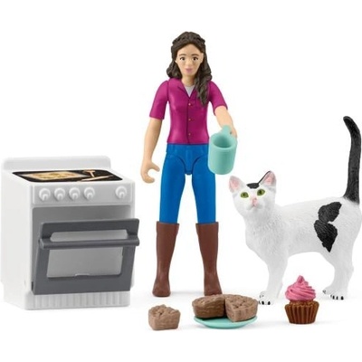 Schleich Пекарка с котка и аксесоари (81470)