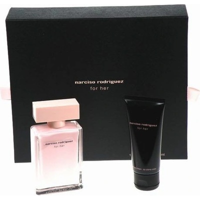 Narciso Rodriguez For Her EDT 50 ml + telové mlieko 75 ml + kozmetická taška pre ženy darčeková sada
