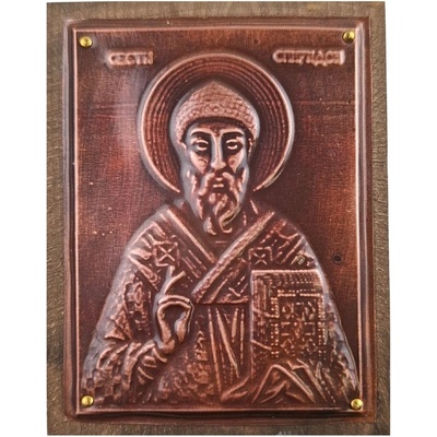 МЕДНА ИКОНА ЗА ЗАЩИТА СВЕТИ СПИРИДОН