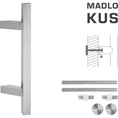 FT - MADLO kód K31Z 25x25 mm UN ks Rozteč madla: 600 mm, Dĺžka: 800 mm, Rozmer profilu madla: 25x25 mm
