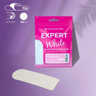 STALEKS Сменяеми файлове за основа-пила за педикюр Expert 10 180 грит (30 бр. ) (DFE-10-180w)