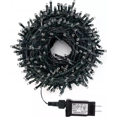 DENR Vánoční světelný řetěz 2000 LED venkovní zelený kabel Barva: RGB barevná