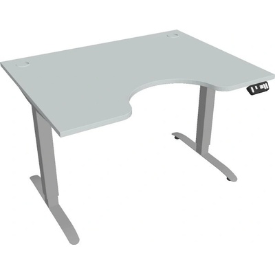 Hobis Office Pro psací stůl Motion MS ERGO 2 Šířka: 120 cm, Barva desky: šedá, Barva kovu: šedá RAL 9006 Šířka 120-180 cm / 27 barevných variant