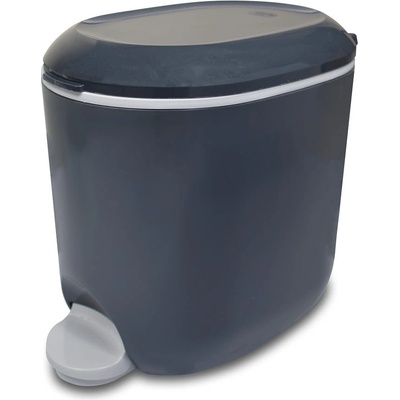 Addis Тъмносиво пластмасово кошче за боклук с педал 3, 5 l - Addis (519101)