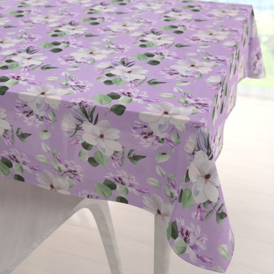 Biante čtvercový ubrus PML-044 Květy magnolie na fialovém 110x110 cm