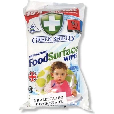Green Shield мокри кърпи за универсално почистване на дома, Антибактериални, 70 броя