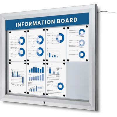 Jansen Display Exteriérová vitrína 8 x A4 1025 x 860 mm