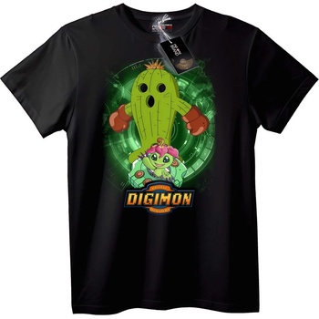 NOONEBRAND Тениска Digimon Cactusmon и Palmon - L, White