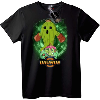 NOONEBRAND Тениска Digimon Cactusmon и Palmon - L, White
