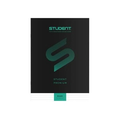 ICO Zošit A4 linajkový Student Premium čierny