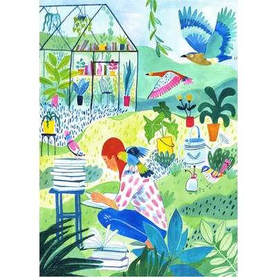 Pieces & Peace - Puzzle Reading in the Garden - 500 piese