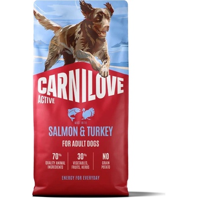 Carnilove Active Adult lososové a krůtí 12 kg