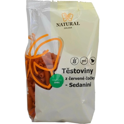 Natural Sedanini z červené čočky bez lepku 250 g