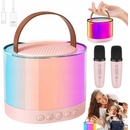 BLUETOOTH KARAOKE SADA 2 BEZDRÁTOVÝCH LED MIKROFONŮ + REPRODUKTOR PRO DĚTI