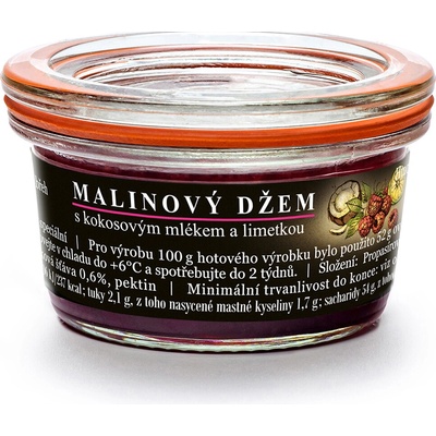 Via Delicia Malinový džem s kokosovým mlékem a limetkou 70 g