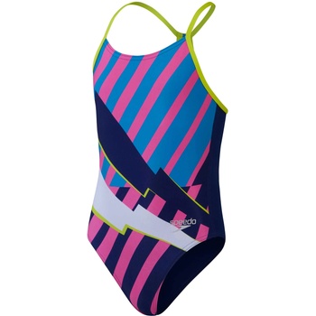 Speedo Цял бански girls placement lane line back