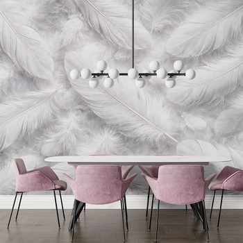Art Gift Decor Фототапет пухкави бели пера