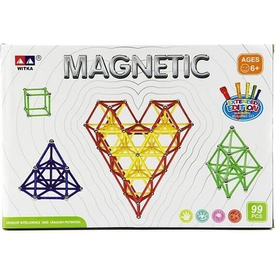 Teddies Magnetická stavebnice 99 ks – Zboží Mobilmania