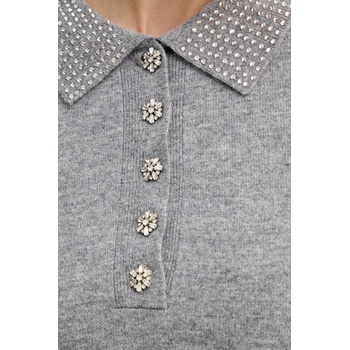 Fracomina Вълнен пуловер Fracomina в сиво от лека материя FR25WT7005K53201 (FR25WT7005K53201)