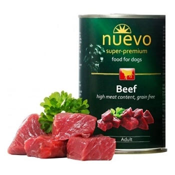 nuevo Adult Beef- Консервирана храна с говеждо месо за израснали кучета, 400 гр