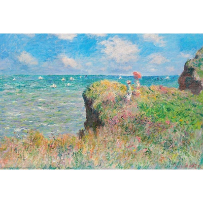 Plagát, Obraz - Cliff Walk at Pourville, Claude Monet, 91.5 × 61 cm