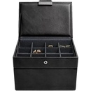 Stackers pánská šperkovnice Black Cufflink & Watch Box černá