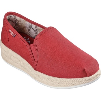 Skechers Дамски маратонки Skechers Canvas Single Gore Espadrille Slip On Trainers Womens - Red